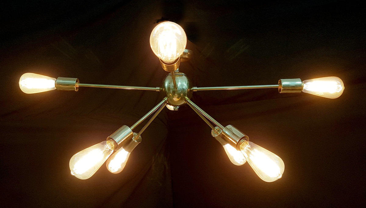 Rome Nova - Flush Mount Mid-century Chandelier - 8 Lights - 32106