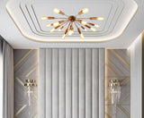 Lisbon Nova - Flush Mount Mid-century Chandelier - 18 Lights - 32120