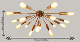 Lisbon Nova - Flush Mount Mid-century Chandelier - 18 Lights - 32120