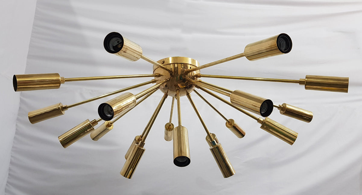 Lisbon Nova - Flush Mount Mid-century Chandelier - 18 Lights - 32120