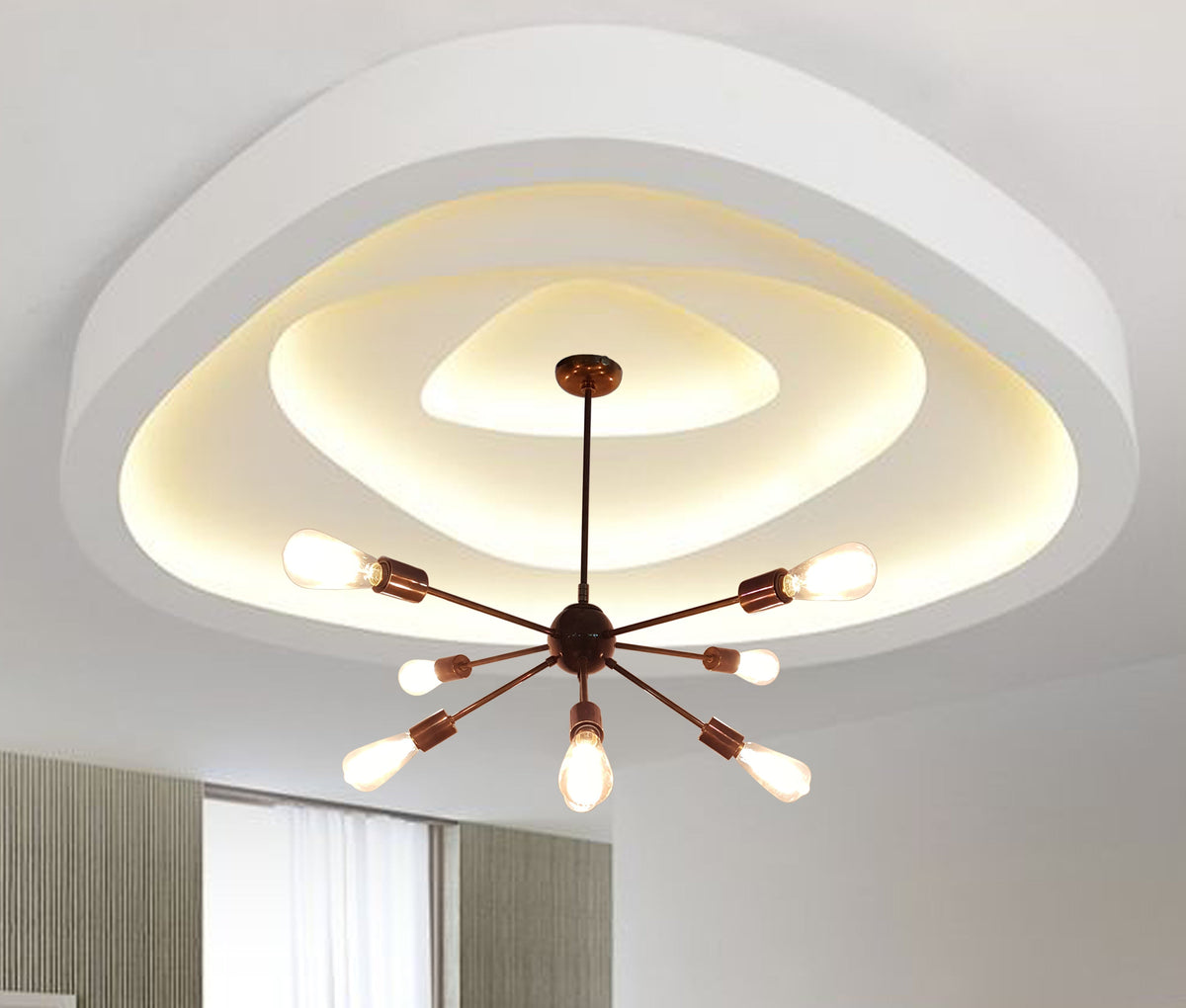 Stockholm Nova - Brass Chandelier - 8 Lights - 32129