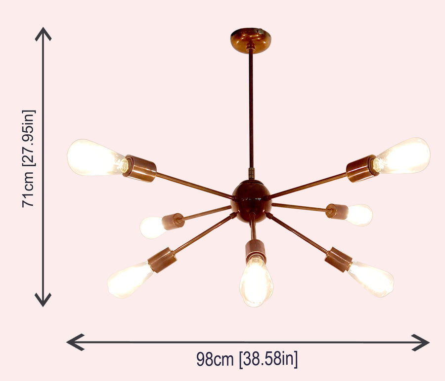 Stockholm Nova - Brass Chandelier - 8 Lights - 32129