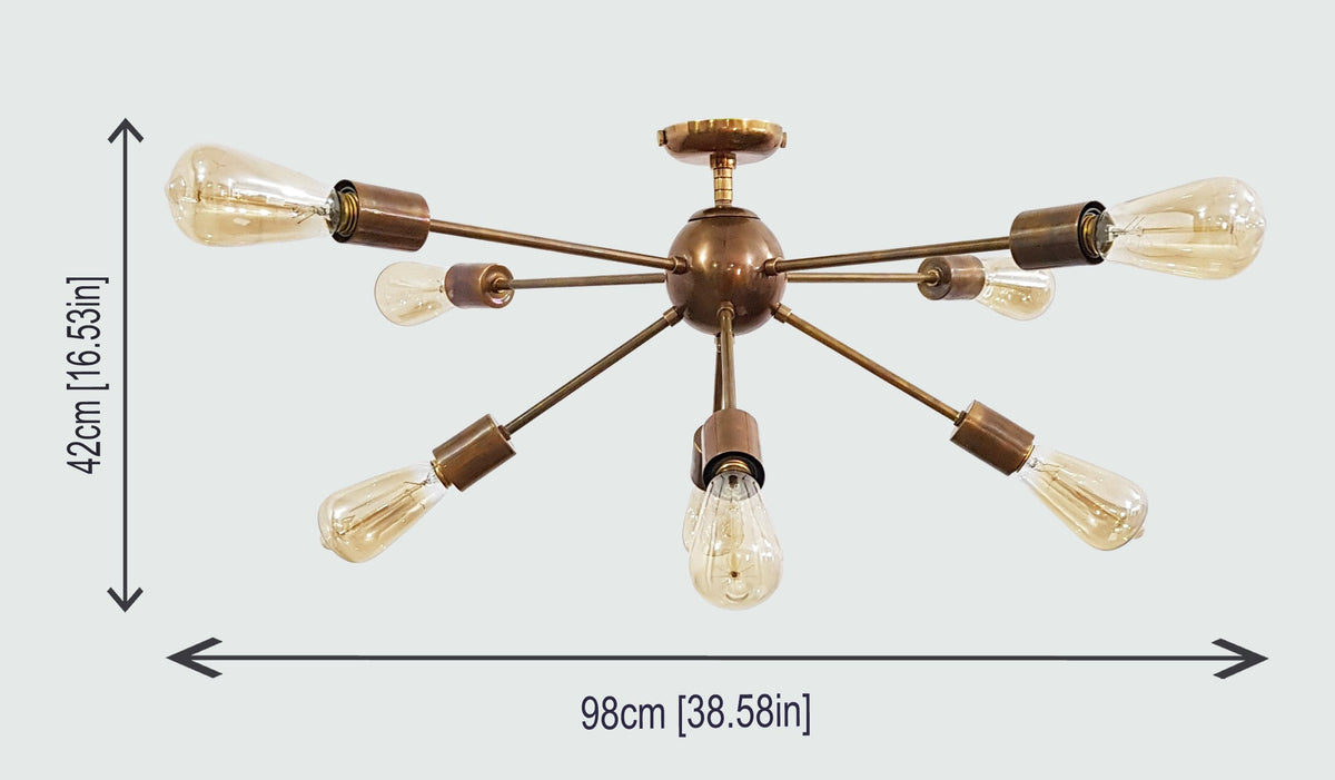 Prague Nova - Flush Mount Pendant Chandelier - 8 Lights - 32130