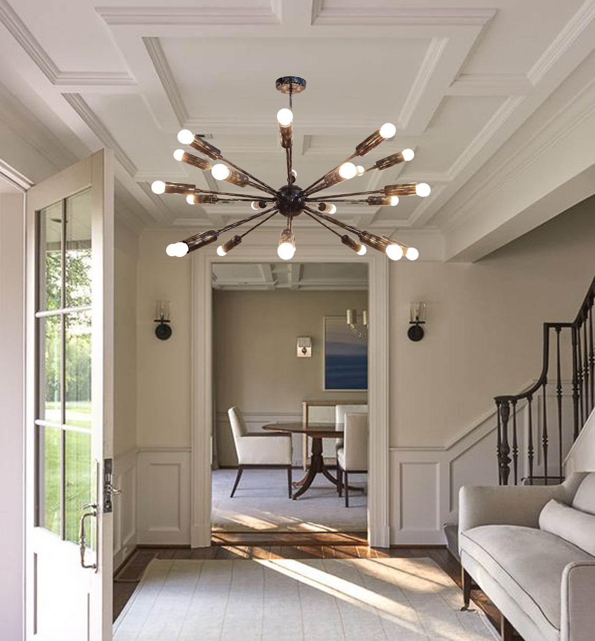 Kyoto Nova - Brass Chandelier - 24 Lights - 32132