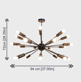 Kyoto Nova - Brass Chandelier - 24 Lights - 32132