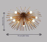 Milan Urchin - Flush Mount Mid-century Chandelier - 9 Lights - 32134