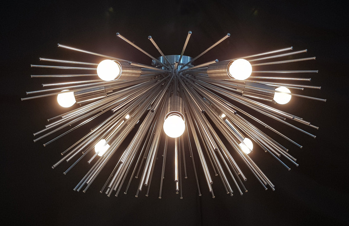 Milan Urchin - Flush Mount Mid-century Chandelier - 9 Lights - 32134