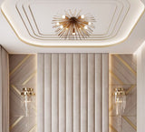 Milan Urchin - Flush Mount Mid-century Chandelier - 9 Lights - 32134