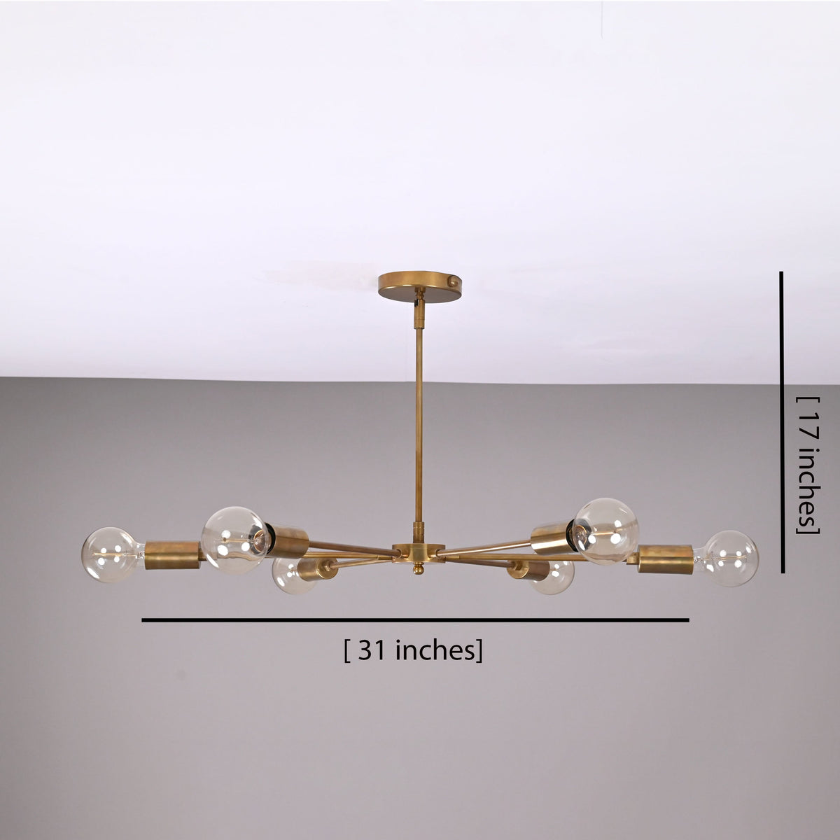 Kyoto Vector Mid-century Chandelier - 6 Lights - 32145