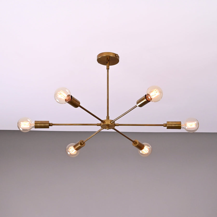 Kyoto Vector Mid-century Chandelier - 6 Lights - 32145