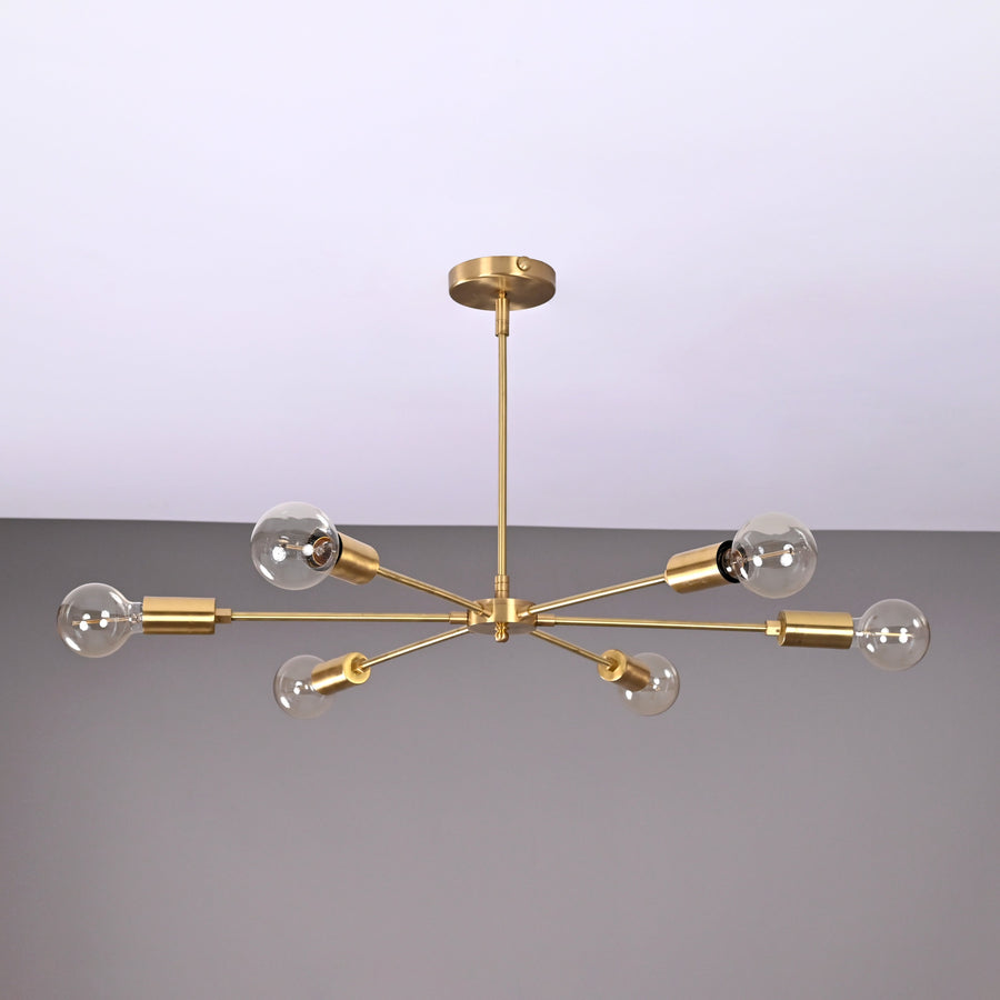 Vienna Vector - Brass Chandelier - 6 Lights - 32148