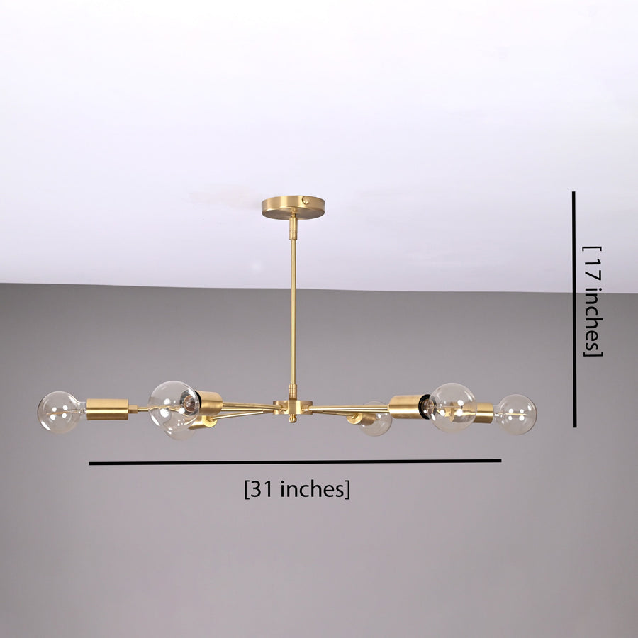 Vienna Vector - Brass Chandelier - 6 Lights - 32148