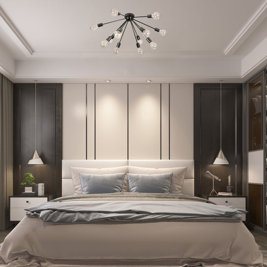 Milan Nova - Flush Mount Pendant Chandelier - 12 Lights - 32154