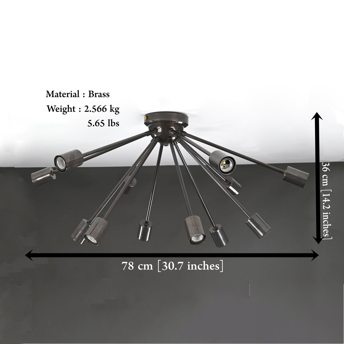 Milan Nova - Flush Mount Pendant Chandelier - 12 Lights - 32154