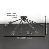 Milan Nova - Flush Mount Pendant Chandelier - 12 Lights - 32154