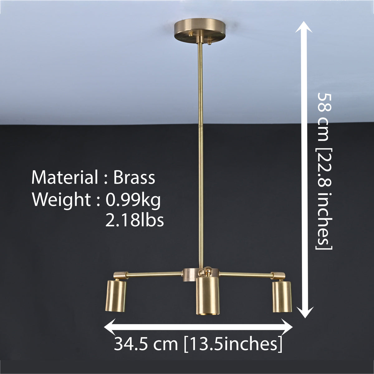 Paris Beacon Mid-century Chandelier - 3 Lights - 32173