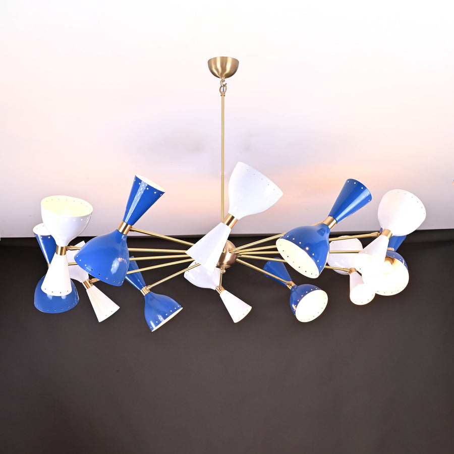 Monaco Pivot - Diabolo Mid-century Chandelier - 24 Lights - 32230