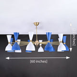 Monaco Pivot - Diabolo Mid-century Chandelier - 24 Lights - 32230