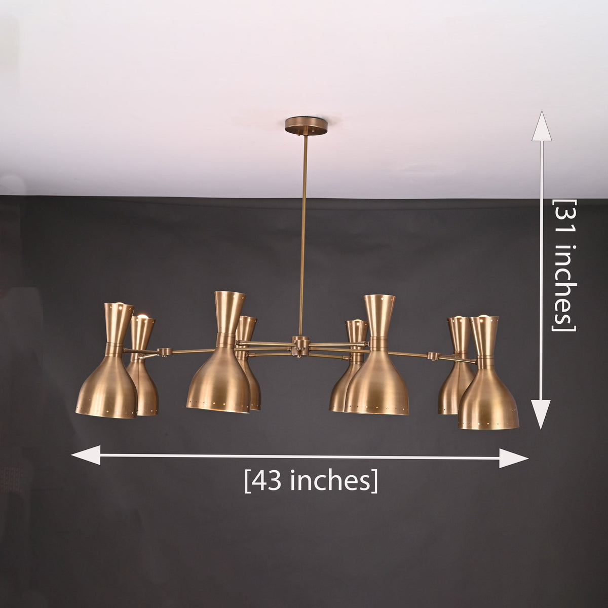 Barcelona Pivot - Diabolo Ceiling Chandelier - 16 Lights - 32236