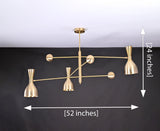 Lisbon Pivot - Diabolo Brass Chandelier - 6 Lights - 32237