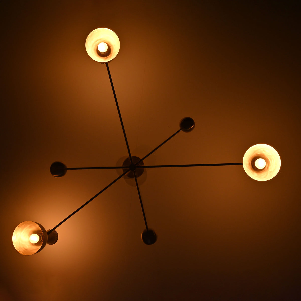 Lisbon Pivot - Diabolo Brass Chandelier - 6 Lights - 32237