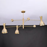 Lisbon Pivot - Diabolo Brass Chandelier - 6 Lights - 32237