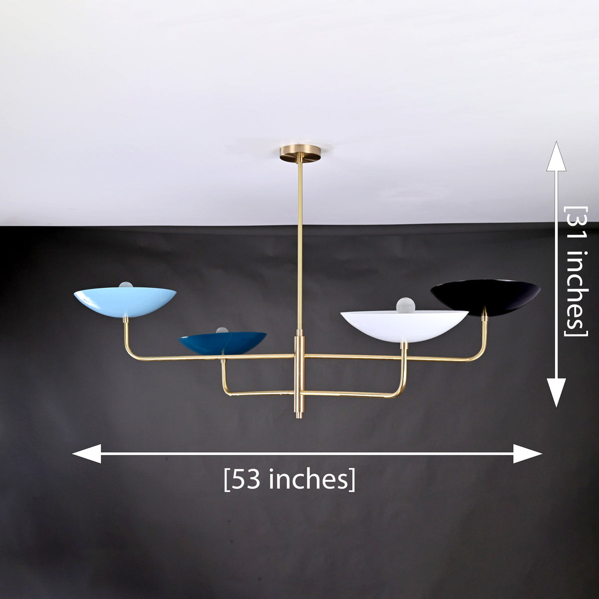 Paris Ortbital  -  Uplifting Ceiling Chandelier - 4 Lights - 32241