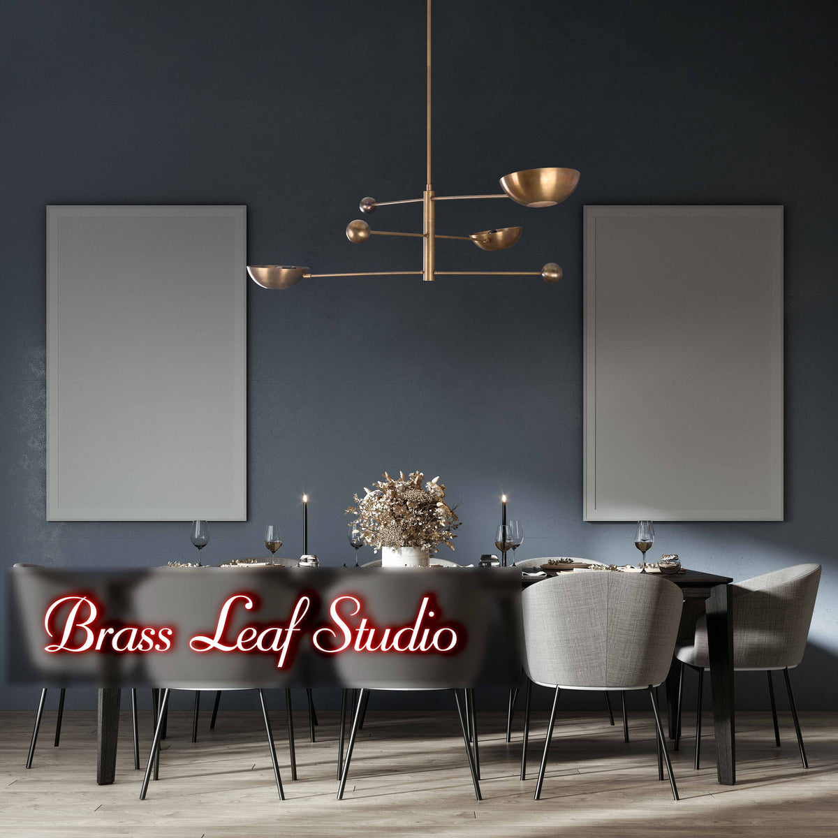 Oslo Orbital Mid-century Chandelier - 3 Lights - 32242