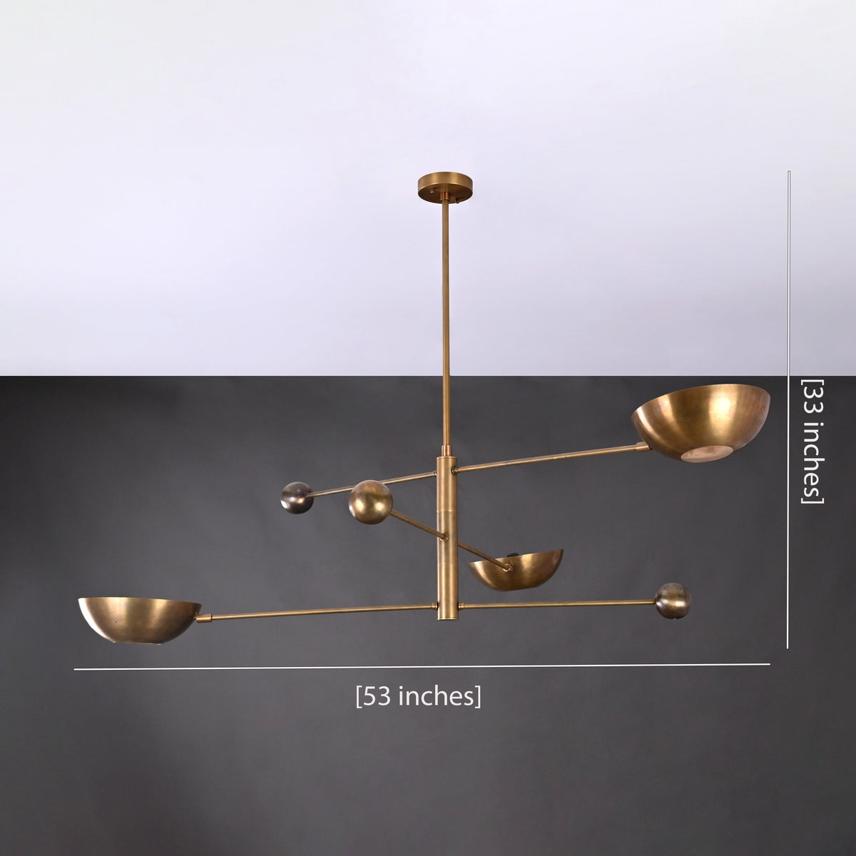Oslo Orbital Mid-century Chandelier - 3 Lights - 32242