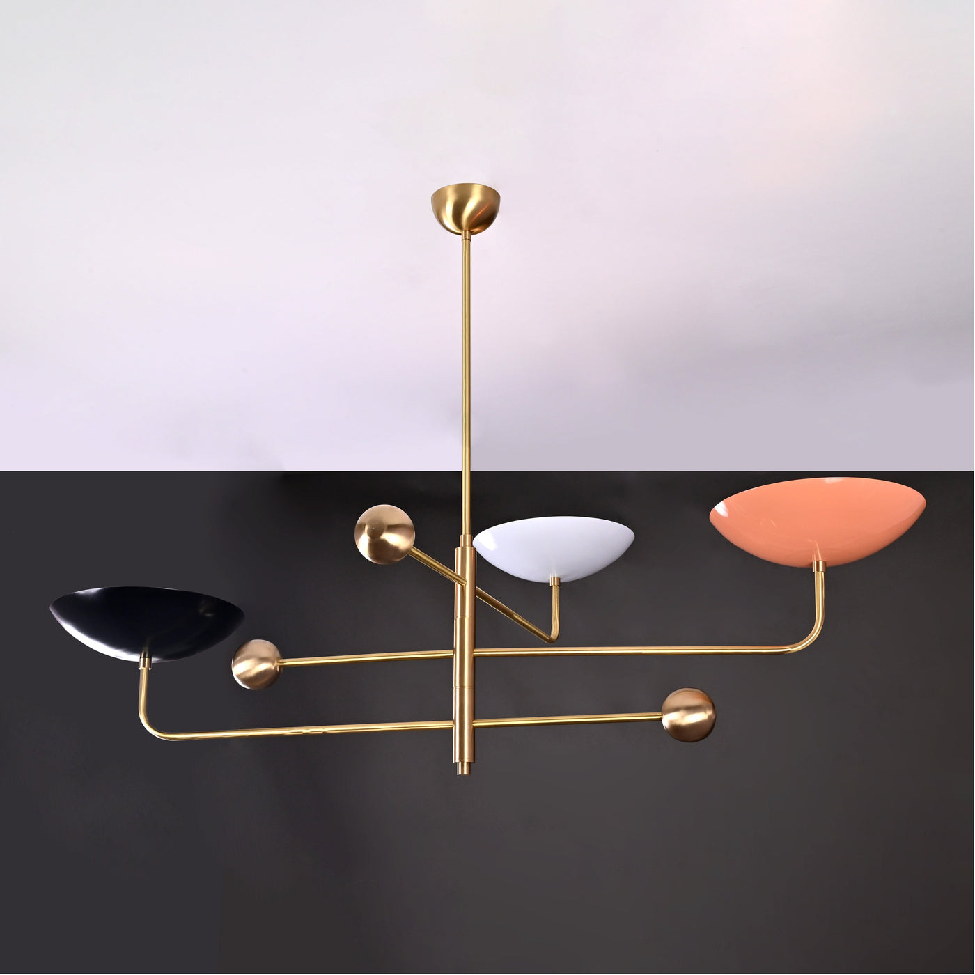 Milan Ortbital  -  Uplifting Mid-century Chandelier - 3 Lights - 32244