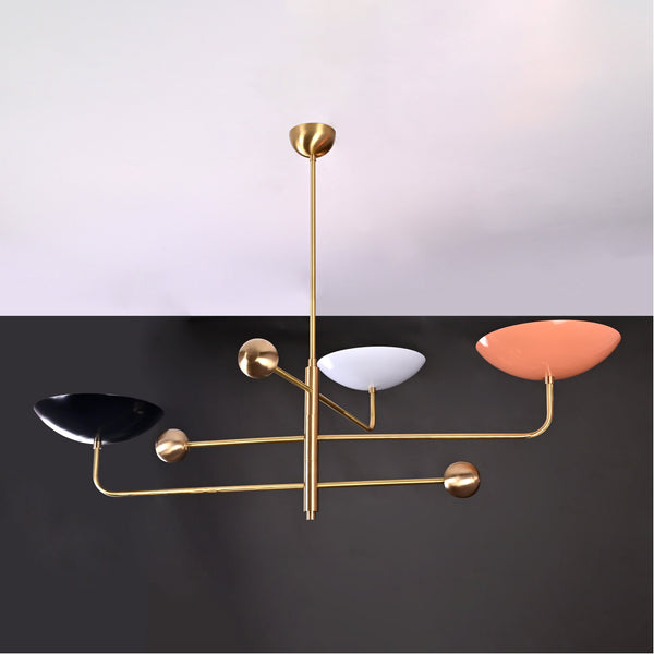 Milan Ortbital  -  Uplifting Mid-century Chandelier - 3 Lights - 32244