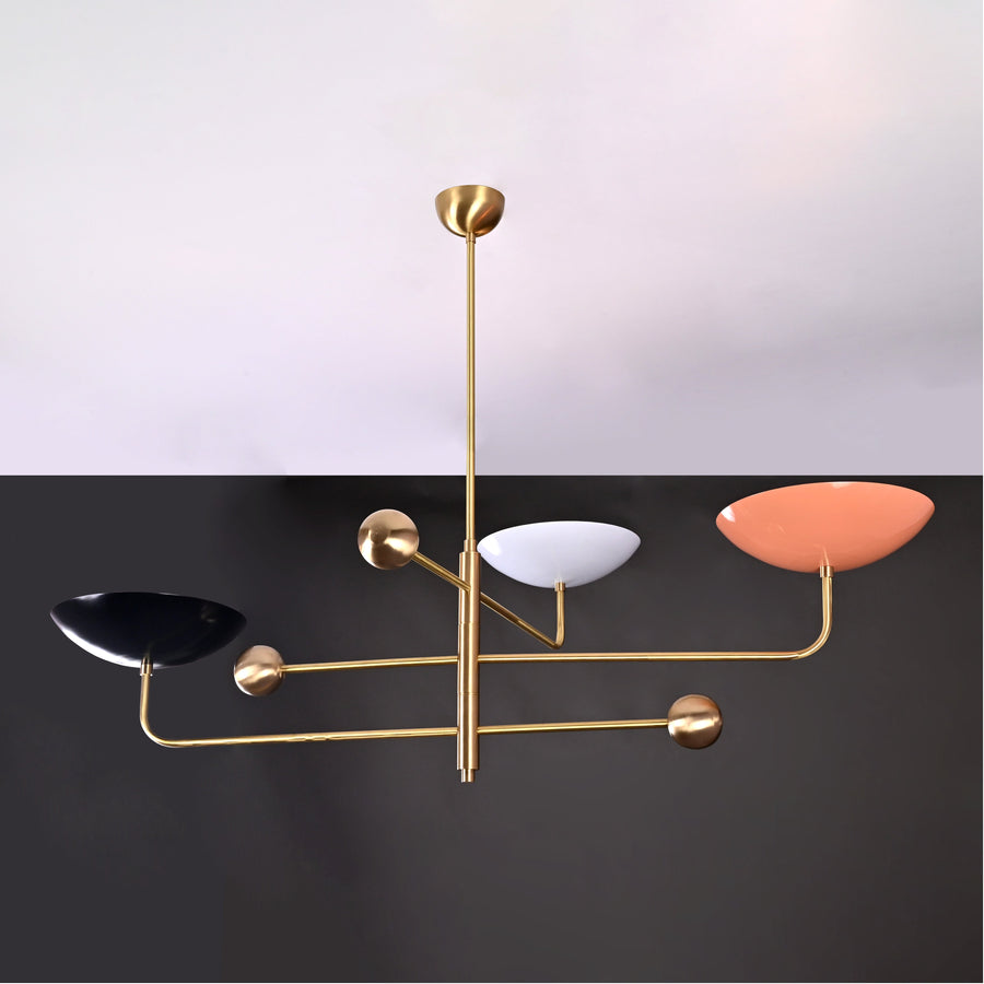 Milan Ortbital  -  Uplifting Mid-century Chandelier - 3 Lights - 32244