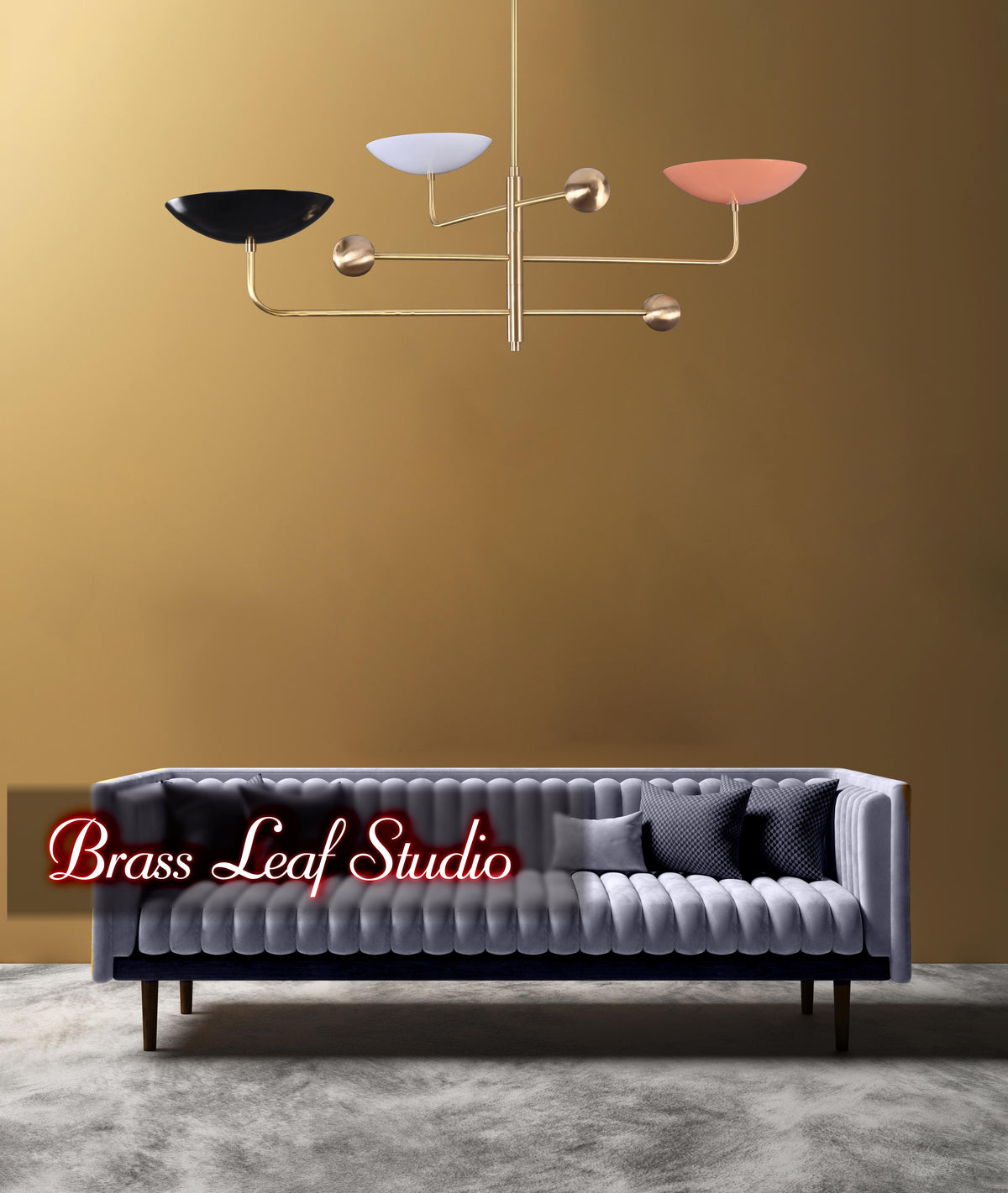 Milan Ortbital  -  Uplifting Mid-century Chandelier - 3 Lights - 32244