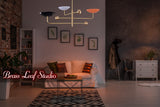 Milan Ortbital  -  Uplifting Mid-century Chandelier - 3 Lights - 32244