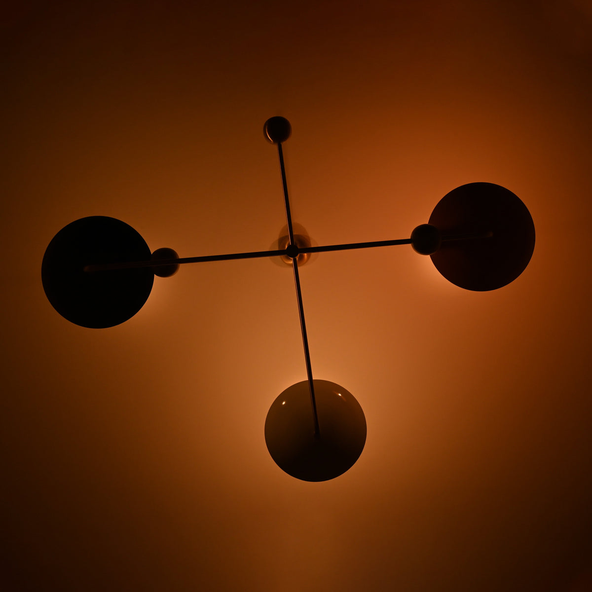 Milan Ortbital  -  Uplifting Mid-century Chandelier - 3 Lights - 32244
