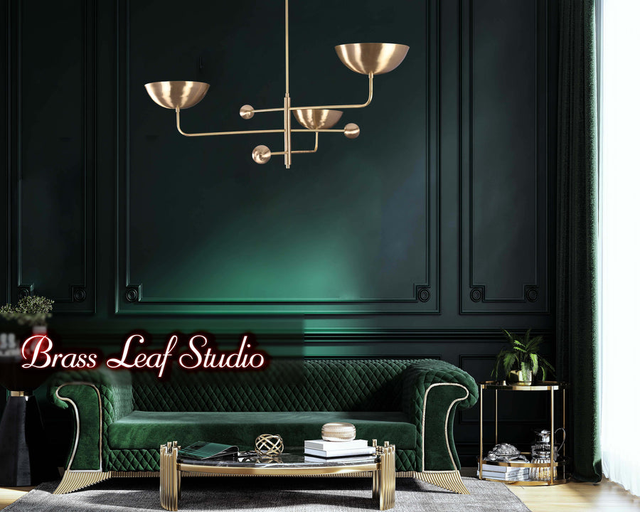 Tokyo Ortbital  -  Uplifting Mid-century Chandelier - 3 Lights - 32245
