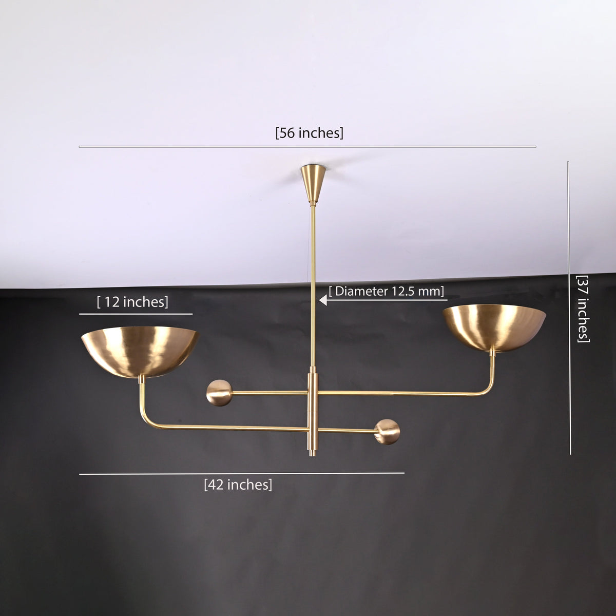 Stockholm Ortbital  -  Uplifting Ceiling Chandelier - 2 Lights - 32246