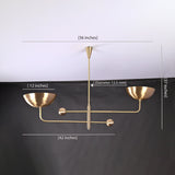 Stockholm Ortbital  -  Uplifting Ceiling Chandelier - 2 Lights - 32246