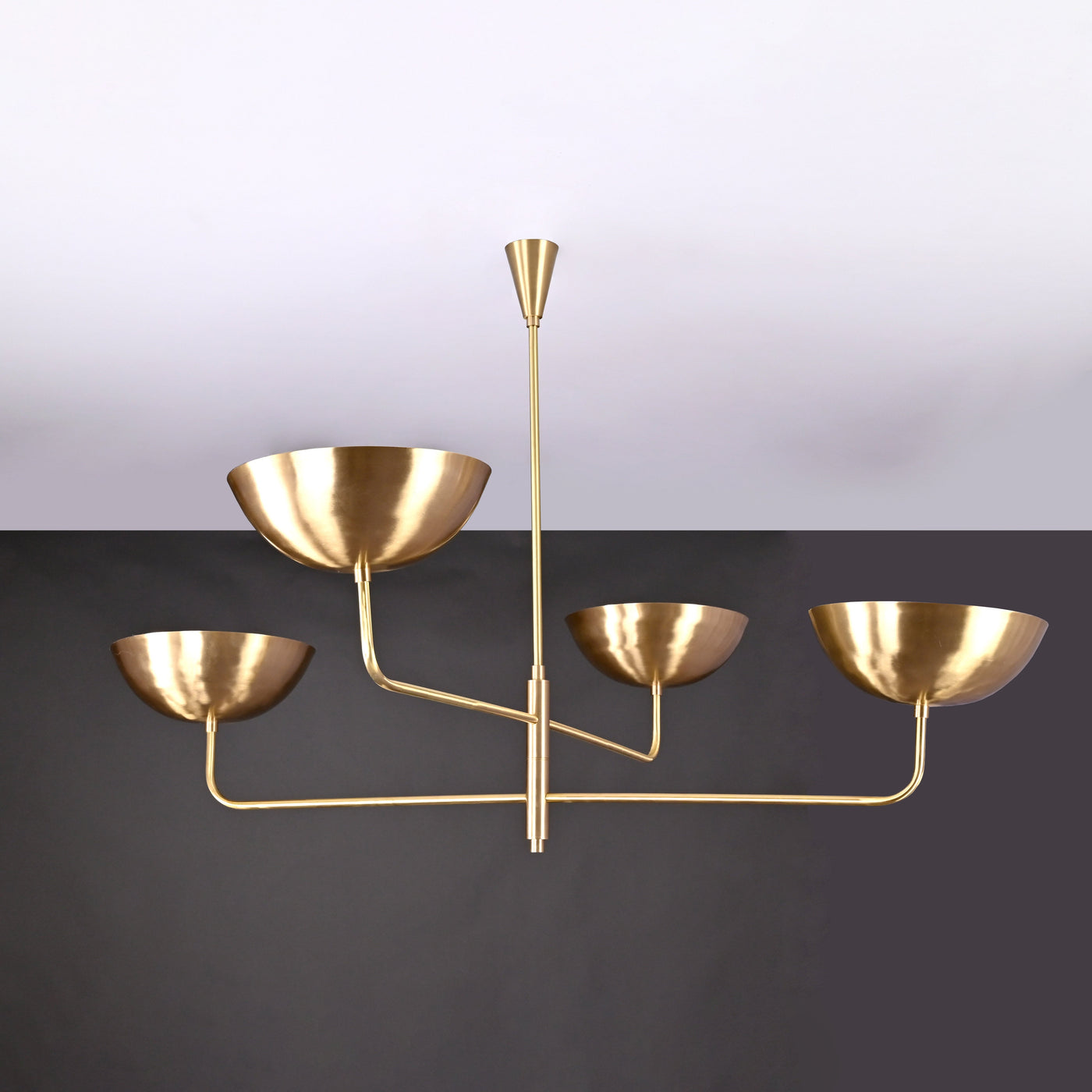 Oslo Ortbital  -  Uplifting Brass Chandelier - 4 Lights - 32247