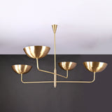 Oslo Ortbital  -  Uplifting Brass Chandelier - 4 Lights - 32247