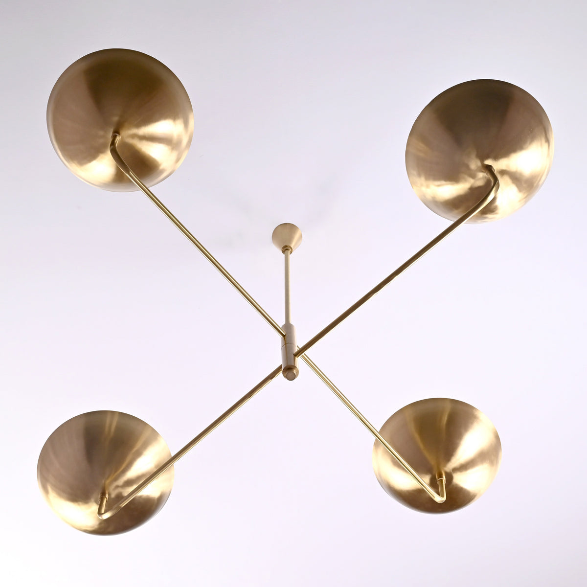 Oslo Ortbital  -  Uplifting Brass Chandelier - 4 Lights - 32247