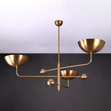 Barcelona Ortbital  -  Uplifting Brass Chandelier - 3 Lights - 32248