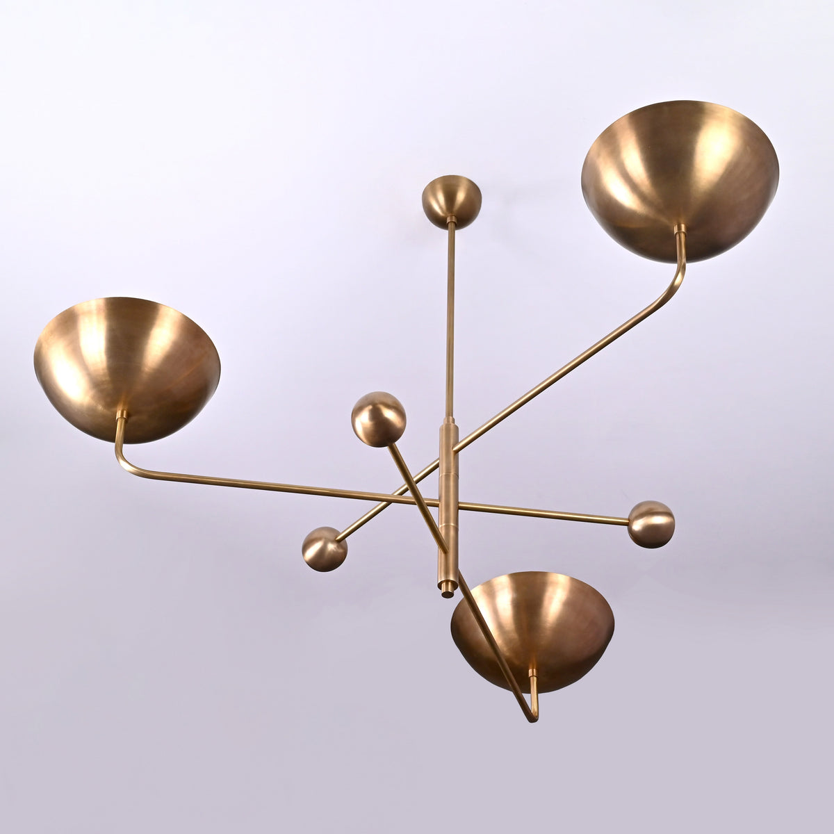 Barcelona Ortbital  -  Uplifting Brass Chandelier - 3 Lights - 32248