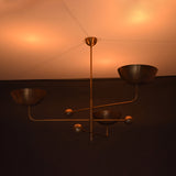 Barcelona Ortbital  -  Uplifting Brass Chandelier - 3 Lights - 32248