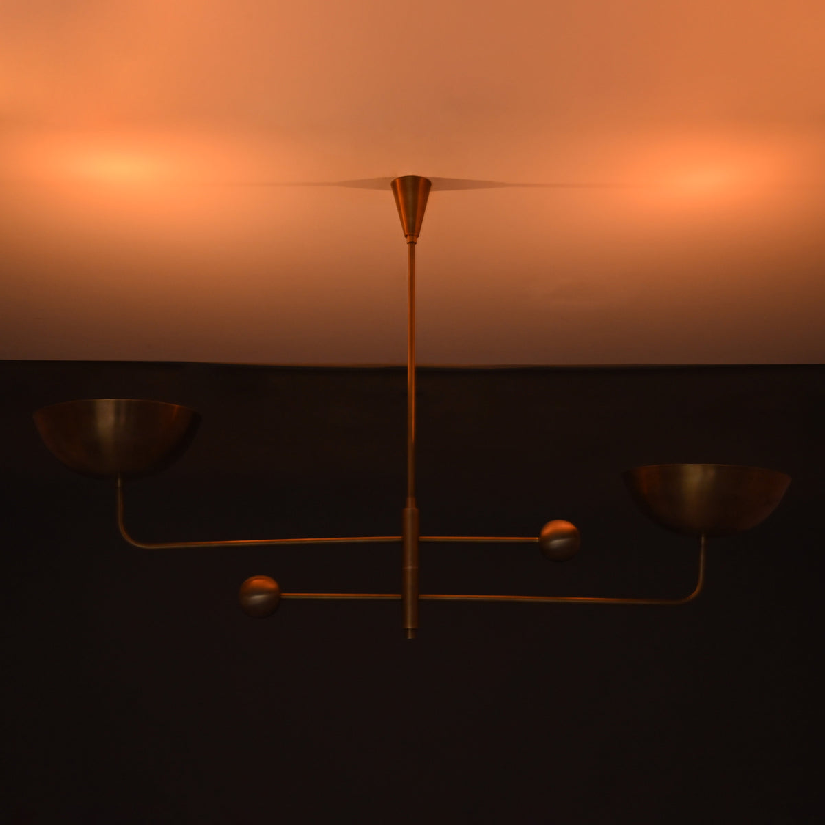 Prague Ortbital  -  Uplifting Mid-century Chandelier - 2 Lights - 32250