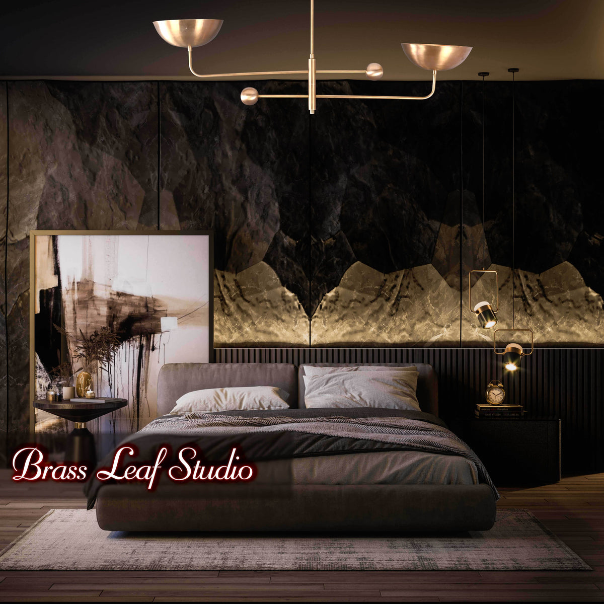 Prague Ortbital  -  Uplifting Mid-century Chandelier - 2 Lights - 32250