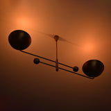 Prague Ortbital  -  Uplifting Mid-century Chandelier - 2 Lights - 32250