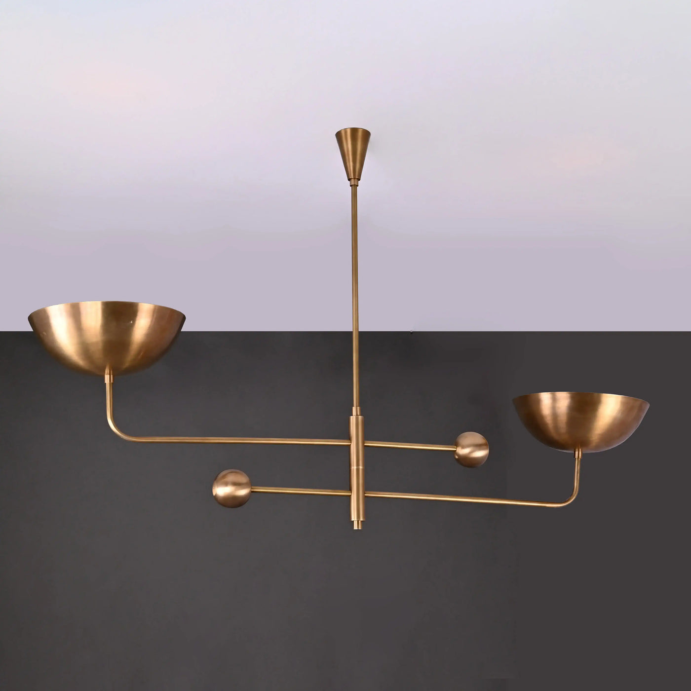 Prague Ortbital  -  Uplifting Mid-century Chandelier - 2 Lights - 32250