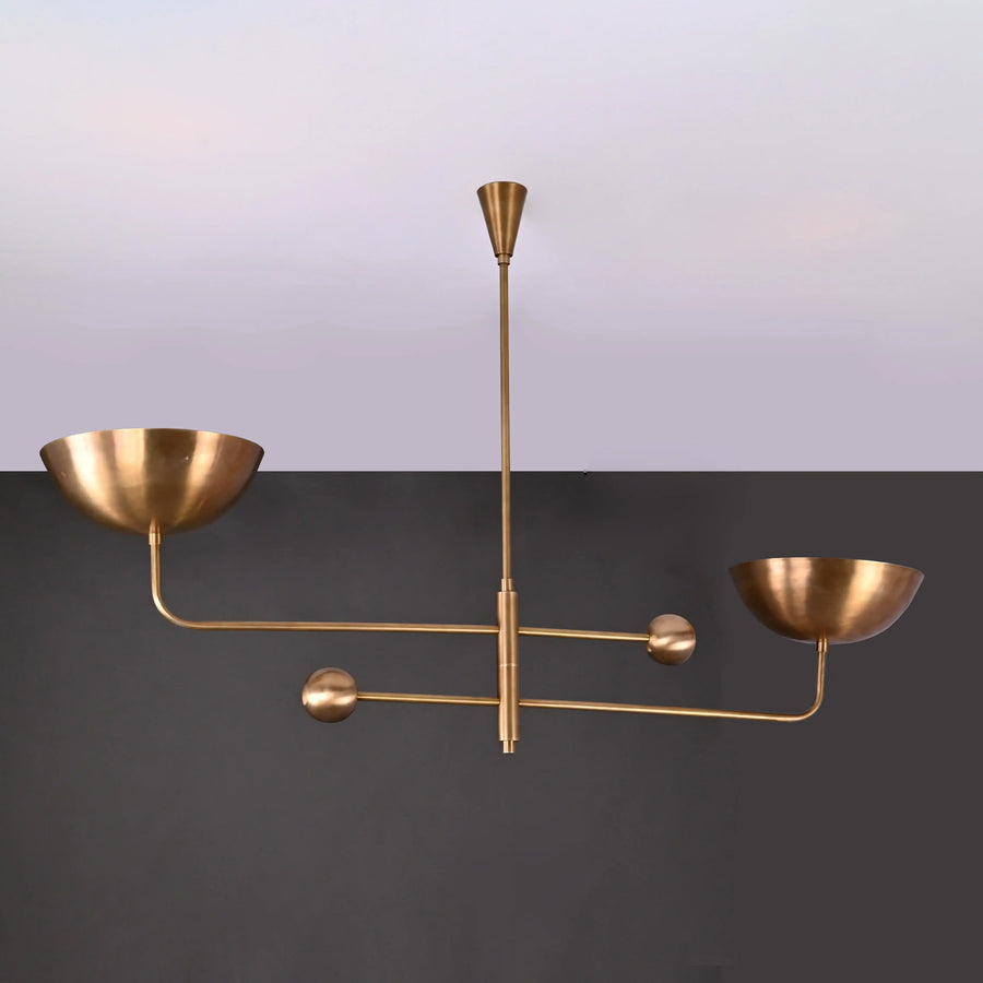 Prague Ortbital  -  Uplifting Mid-century Chandelier - 2 Lights - 32250