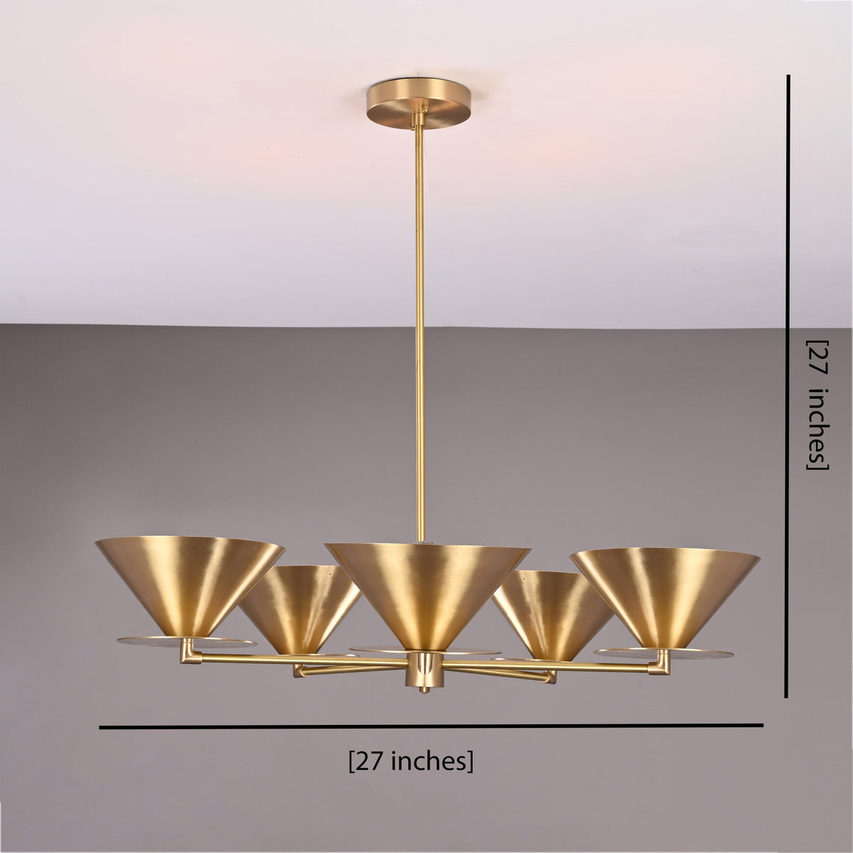 Lisbon Apex  -  Uplifting Chandelier - 5 Lights - 32256
